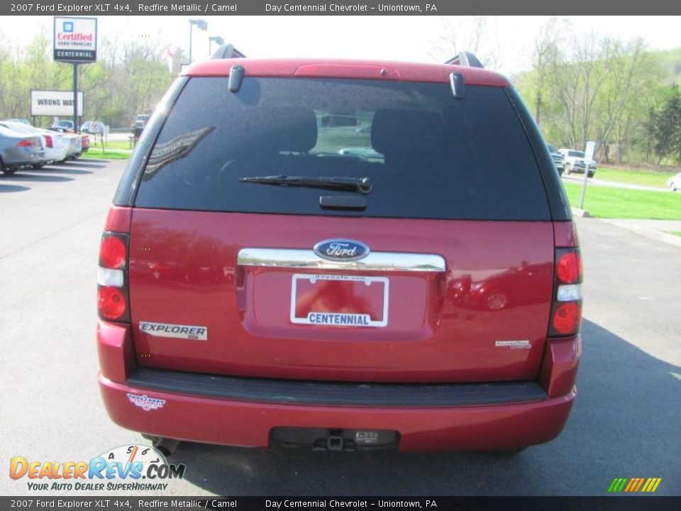 2007 Ford Explorer XLT 4x4 Redfire Metallic / Camel Photo #10