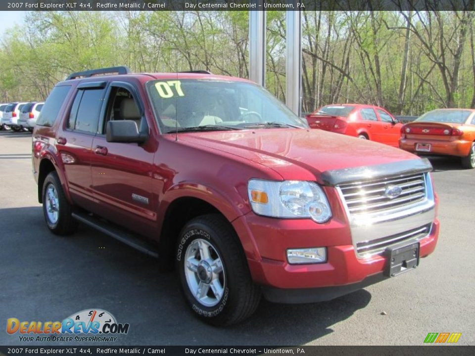 2007 Ford Explorer XLT 4x4 Redfire Metallic / Camel Photo #11