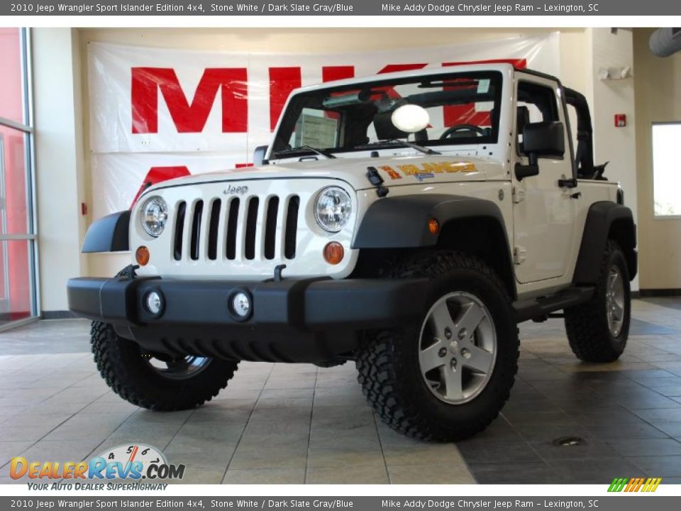 2010 Jeep Wrangler Sport Islander Edition 4x4 Stone White / Dark Slate Gray/Blue Photo #1