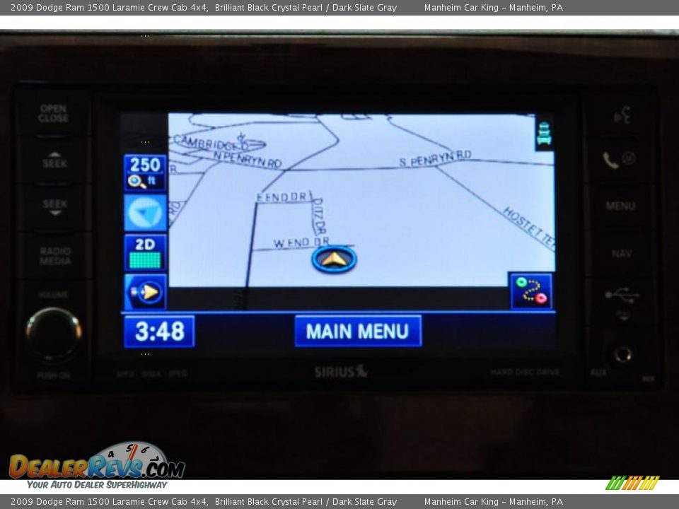 2009 Dodge Ram 1500 Laramie Crew Cab 4x4 Brilliant Black Crystal Pearl / Dark Slate Gray Photo #8