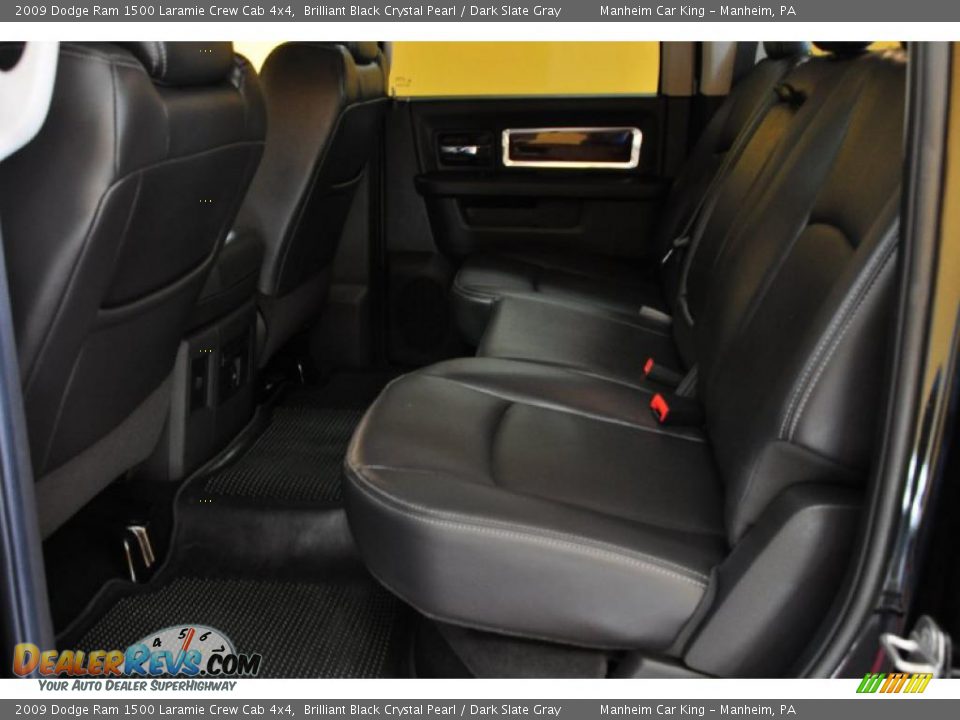 2009 Dodge Ram 1500 Laramie Crew Cab 4x4 Brilliant Black Crystal Pearl / Dark Slate Gray Photo #14