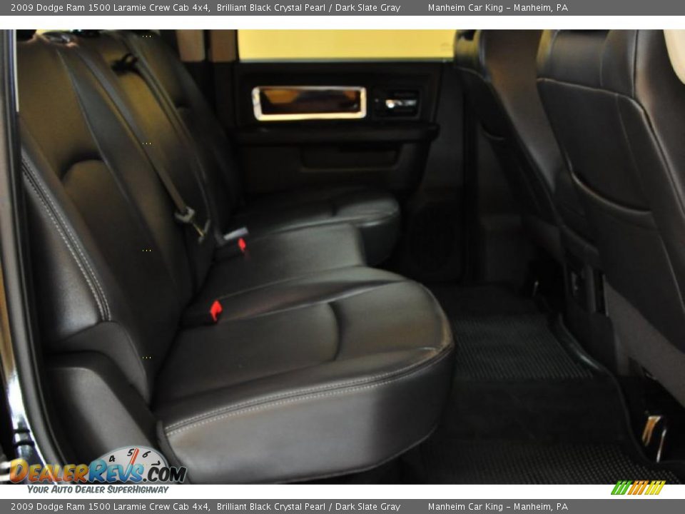 2009 Dodge Ram 1500 Laramie Crew Cab 4x4 Brilliant Black Crystal Pearl / Dark Slate Gray Photo #16