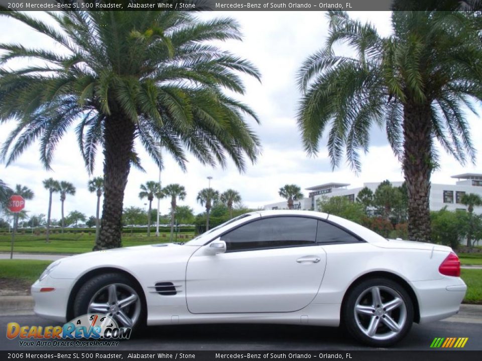 2006 Mercedes-Benz SL 500 Roadster Alabaster White / Stone Photo #1
