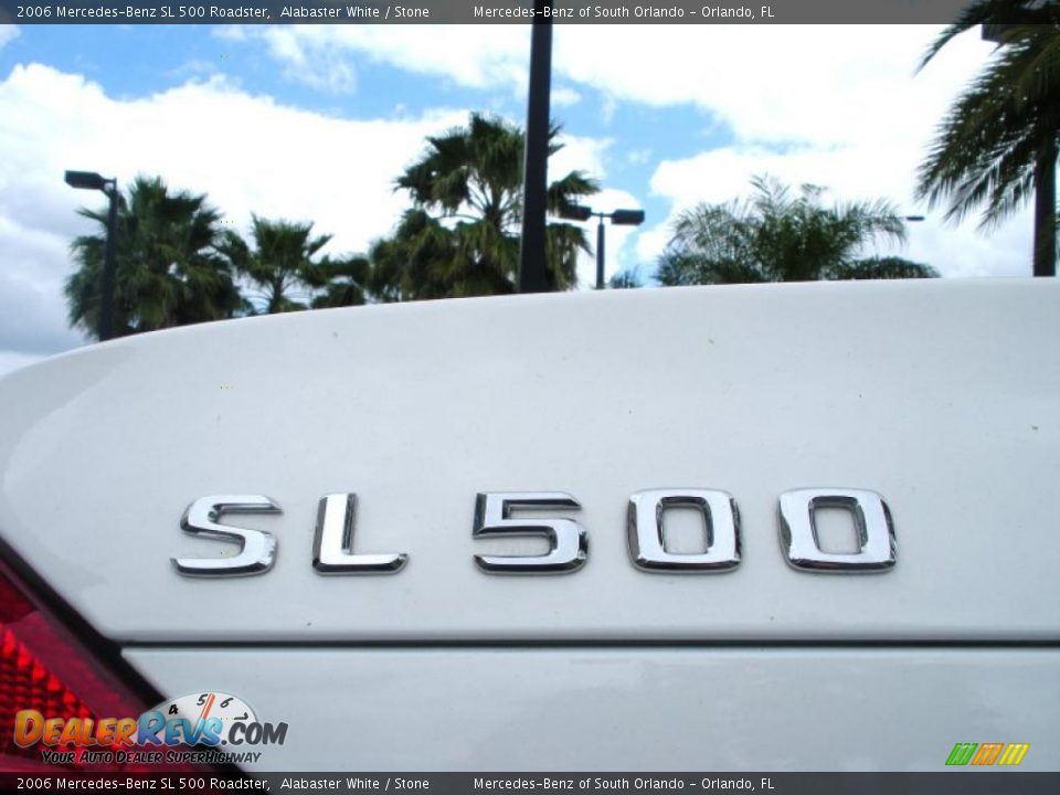 2006 Mercedes-Benz SL 500 Roadster Alabaster White / Stone Photo #14