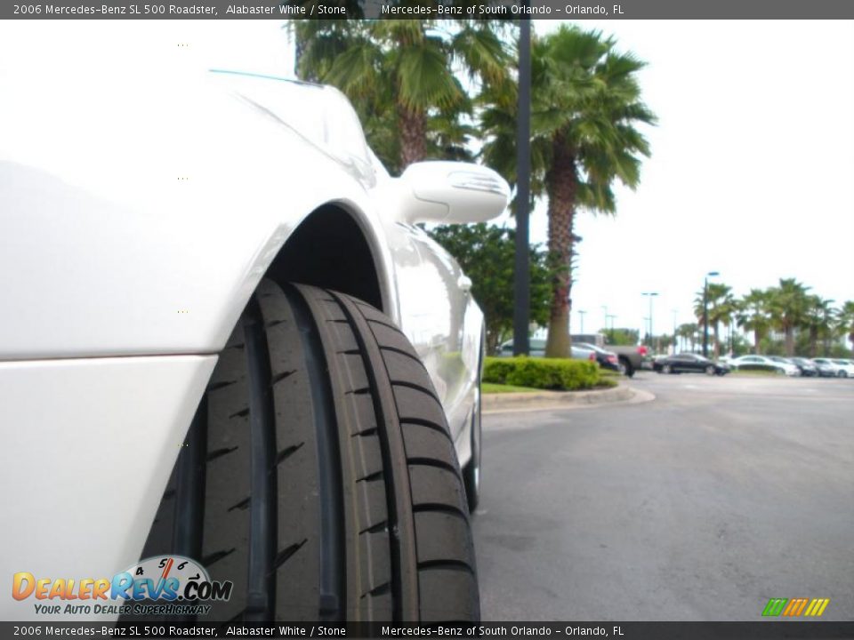 2006 Mercedes-Benz SL 500 Roadster Alabaster White / Stone Photo #15