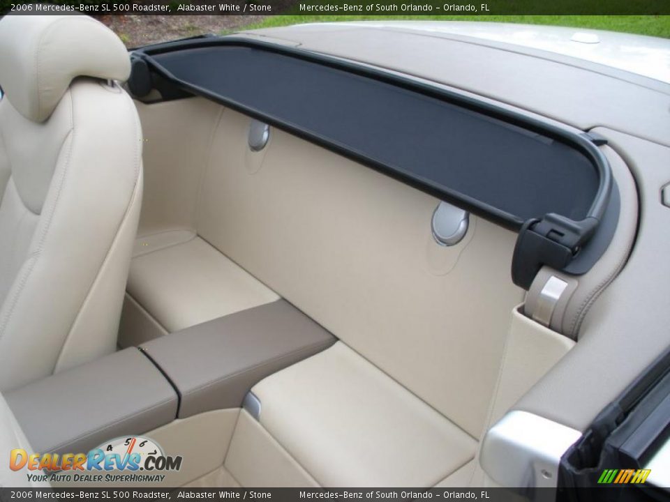 2006 Mercedes-Benz SL 500 Roadster Alabaster White / Stone Photo #18