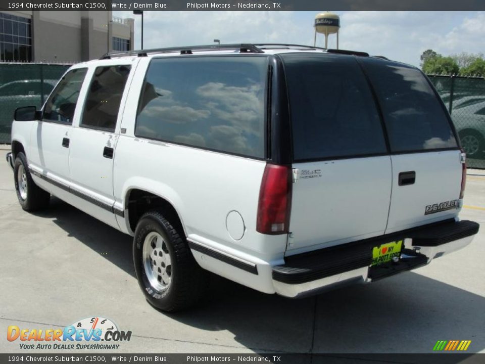 1994 Chevrolet Suburban C1500 White / Denim Blue Photo #5