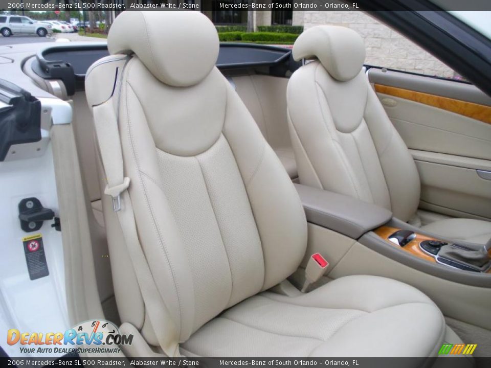 2006 Mercedes-Benz SL 500 Roadster Alabaster White / Stone Photo #20