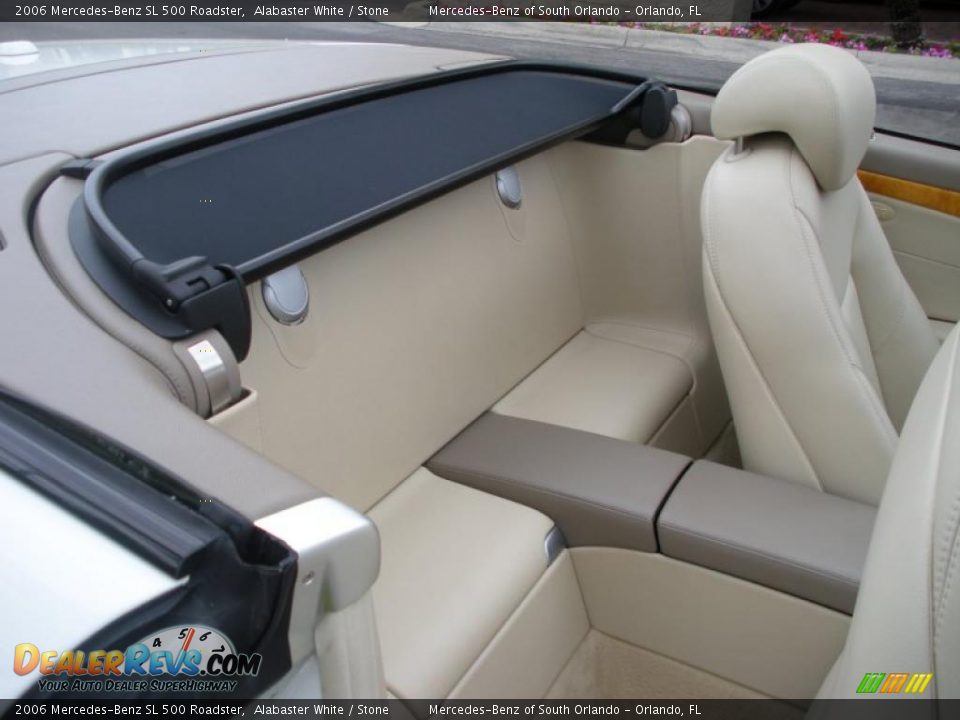 2006 Mercedes-Benz SL 500 Roadster Alabaster White / Stone Photo #21