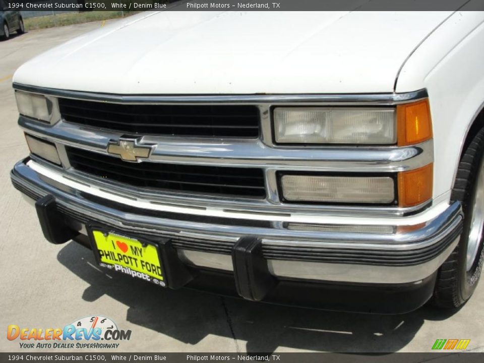1994 Chevrolet Suburban C1500 White / Denim Blue Photo #11
