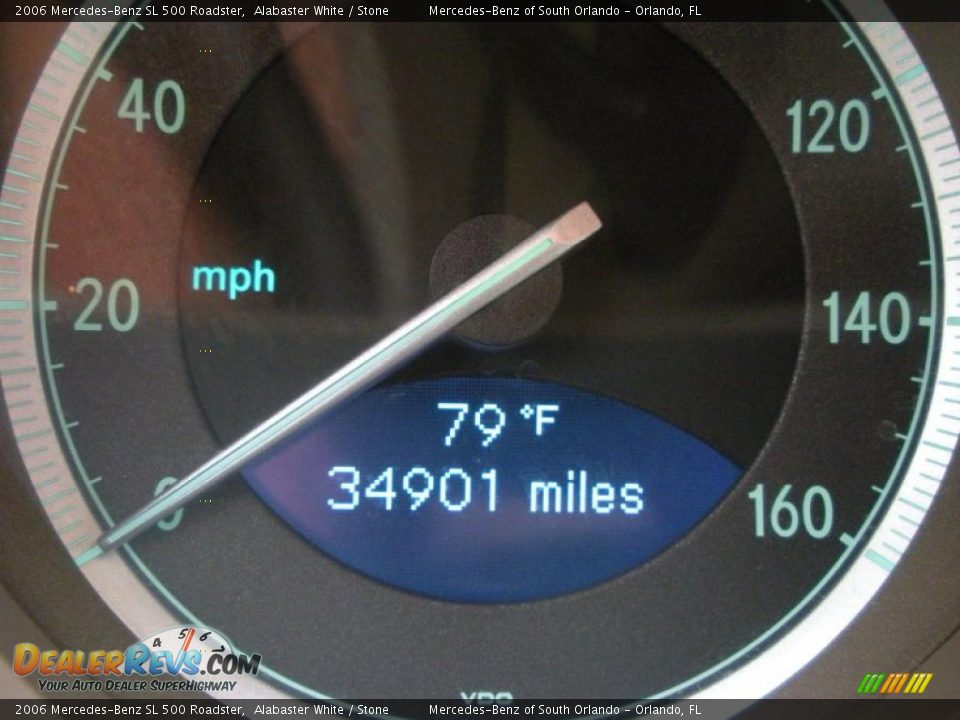 2006 Mercedes-Benz SL 500 Roadster Alabaster White / Stone Photo #25
