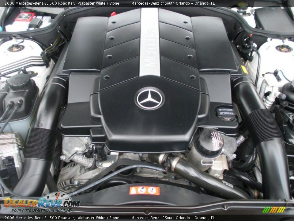 2006 Mercedes-Benz SL 500 Roadster Alabaster White / Stone Photo #29