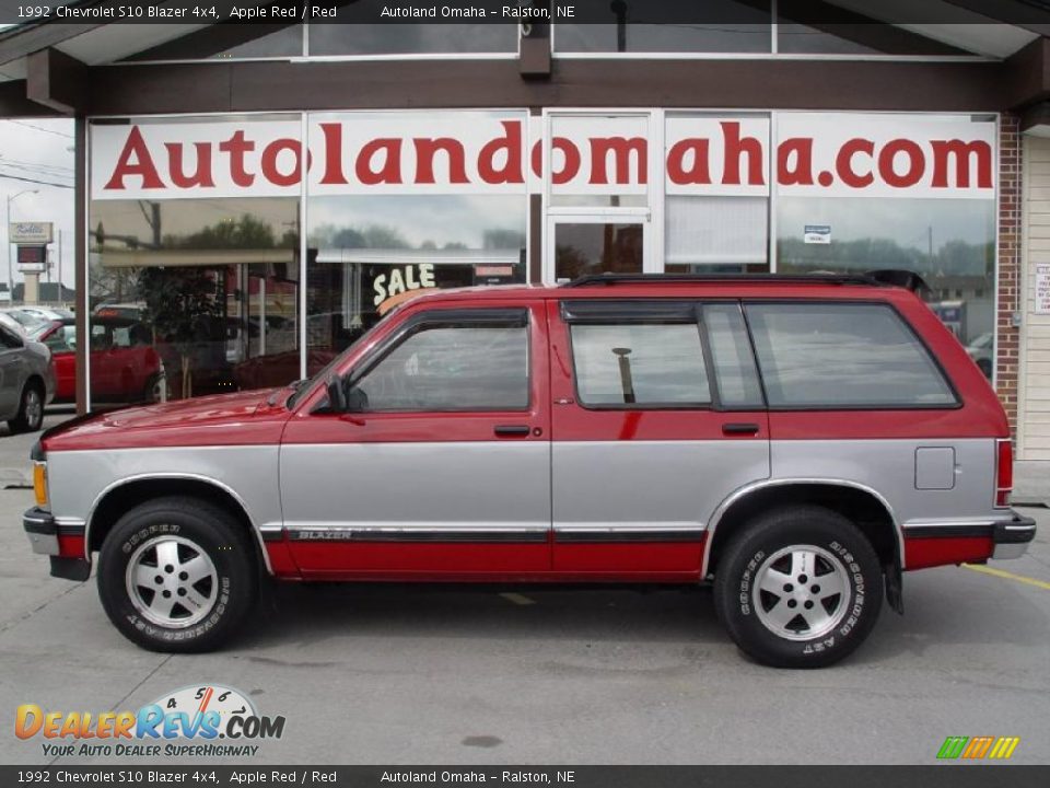 1992 Chevrolet S10 Blazer 4x4 Apple Red / Red Photo #1