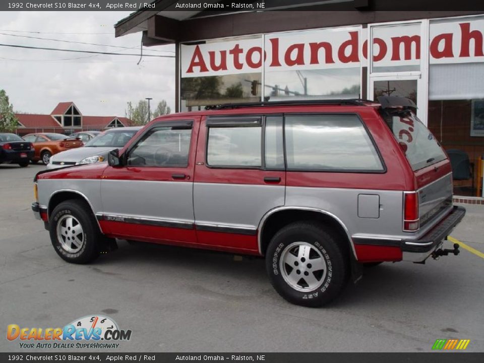 1992 Chevrolet S10 Blazer 4x4 Apple Red / Red Photo #4