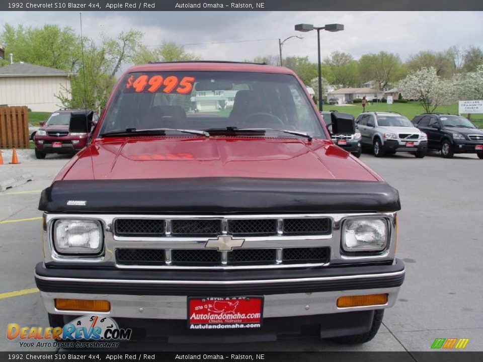 1992 Chevrolet S10 Blazer 4x4 Apple Red / Red Photo #7