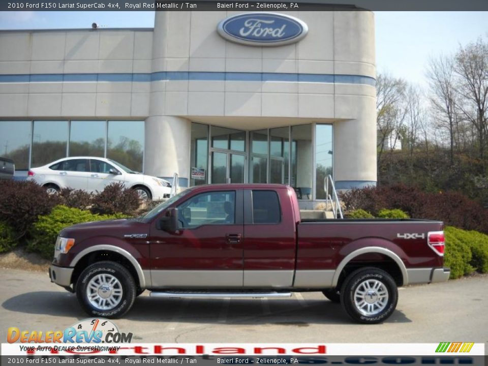 2010 Ford F150 Lariat SuperCab 4x4 Royal Red Metallic / Tan Photo #1