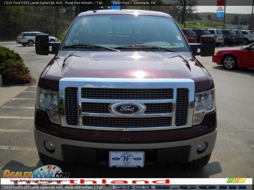 2010 Ford F150 Lariat SuperCab 4x4 Royal Red Metallic / Tan Photo #3