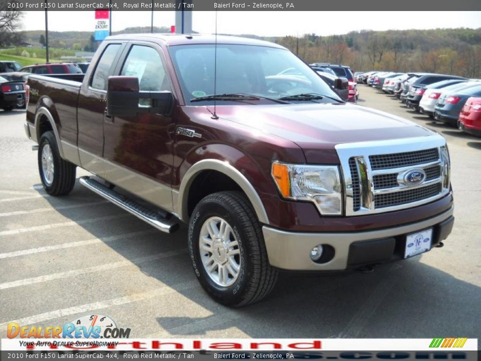 2010 Ford F150 Lariat SuperCab 4x4 Royal Red Metallic / Tan Photo #4