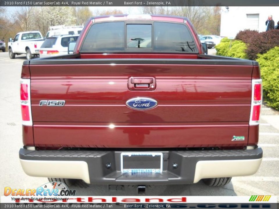 2010 Ford F150 Lariat SuperCab 4x4 Royal Red Metallic / Tan Photo #7