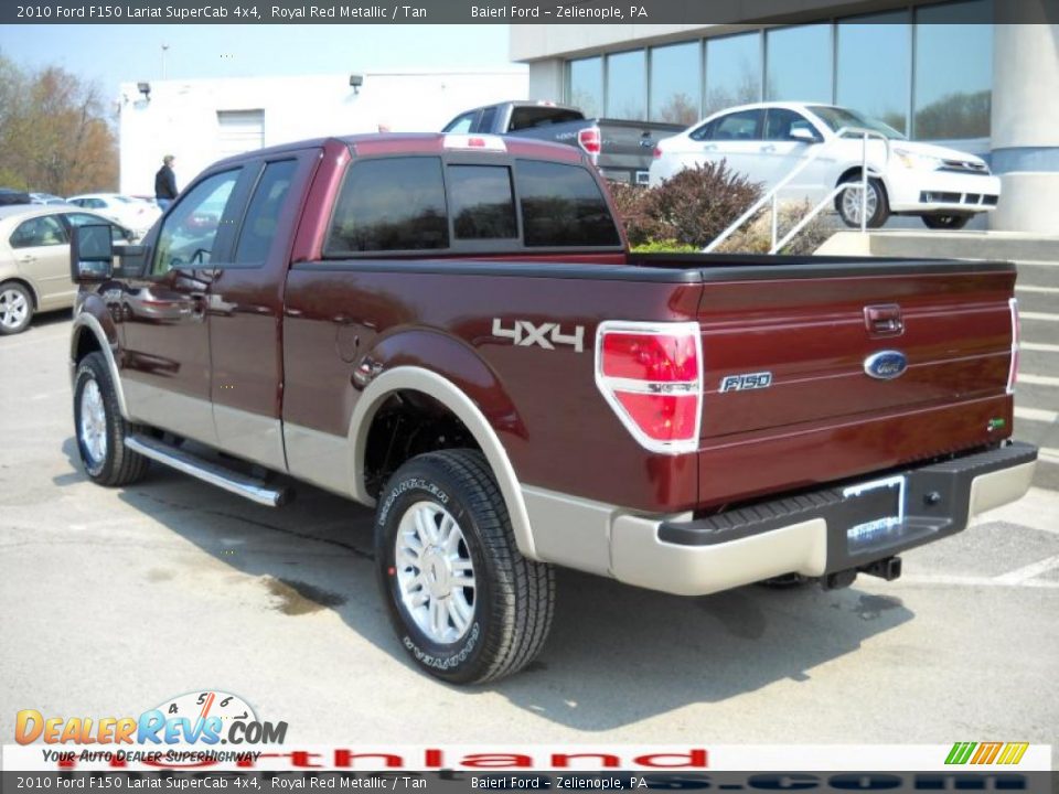 2010 Ford F150 Lariat SuperCab 4x4 Royal Red Metallic / Tan Photo #8