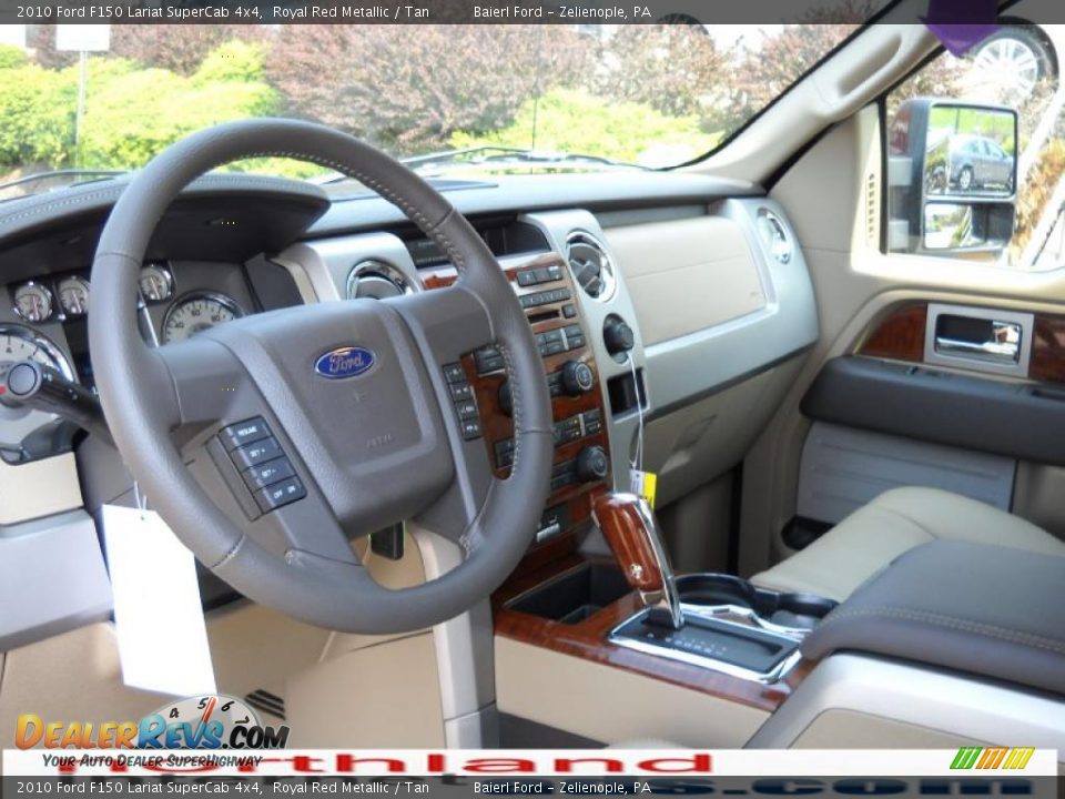 2010 Ford F150 Lariat SuperCab 4x4 Royal Red Metallic / Tan Photo #10