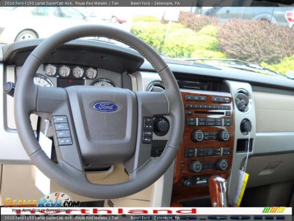 2010 Ford F150 Lariat SuperCab 4x4 Royal Red Metallic / Tan Photo #14