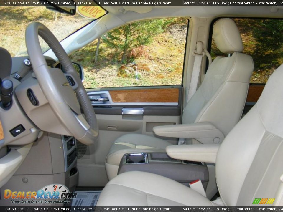 2008 Chrysler Town & Country Limited Clearwater Blue Pearlcoat / Medium Pebble Beige/Cream Photo #13