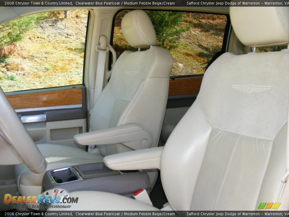 2008 Chrysler Town & Country Limited Clearwater Blue Pearlcoat / Medium Pebble Beige/Cream Photo #14