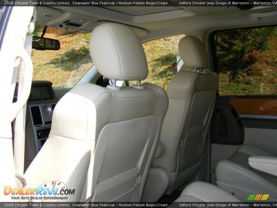 2008 Chrysler Town & Country Limited Clearwater Blue Pearlcoat / Medium Pebble Beige/Cream Photo #15
