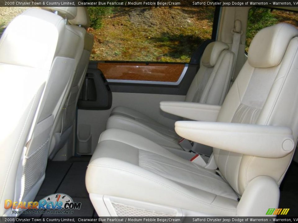 2008 Chrysler Town & Country Limited Clearwater Blue Pearlcoat / Medium Pebble Beige/Cream Photo #16