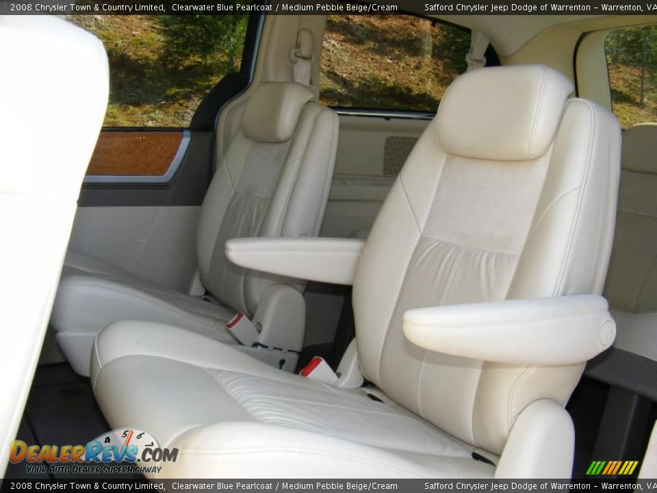 2008 Chrysler Town & Country Limited Clearwater Blue Pearlcoat / Medium Pebble Beige/Cream Photo #17