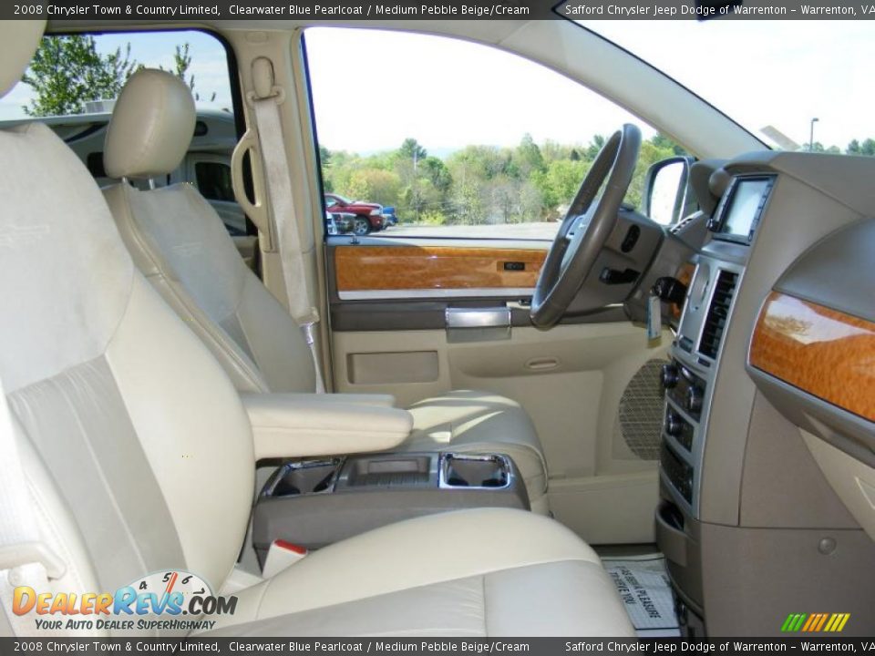 2008 Chrysler Town & Country Limited Clearwater Blue Pearlcoat / Medium Pebble Beige/Cream Photo #21