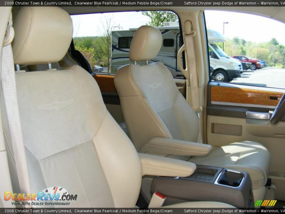 2008 Chrysler Town & Country Limited Clearwater Blue Pearlcoat / Medium Pebble Beige/Cream Photo #22