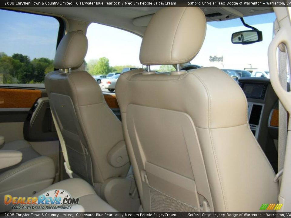 2008 Chrysler Town & Country Limited Clearwater Blue Pearlcoat / Medium Pebble Beige/Cream Photo #23