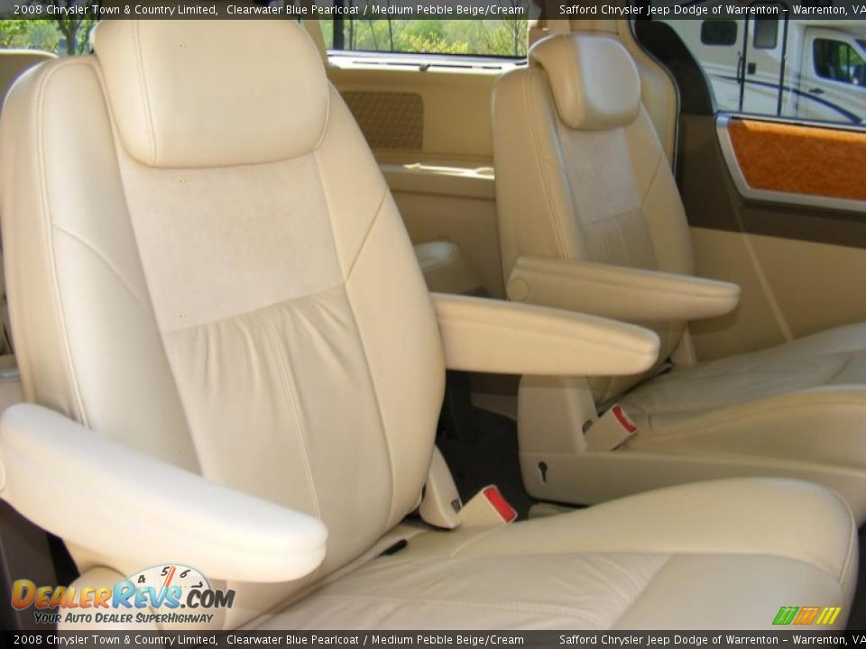 2008 Chrysler Town & Country Limited Clearwater Blue Pearlcoat / Medium Pebble Beige/Cream Photo #26