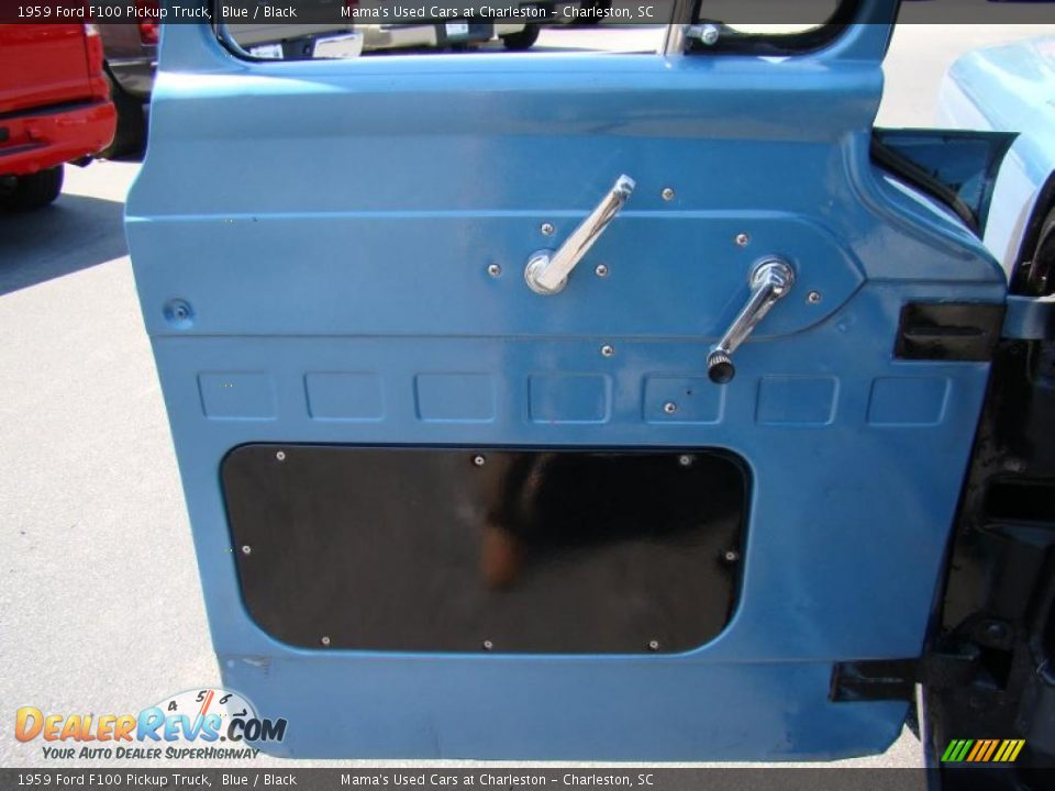 1959 Ford F100 Pickup Truck Blue / Black Photo #15