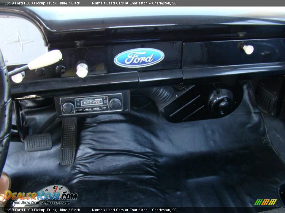 1959 Ford F100 Pickup Truck Blue / Black Photo #17