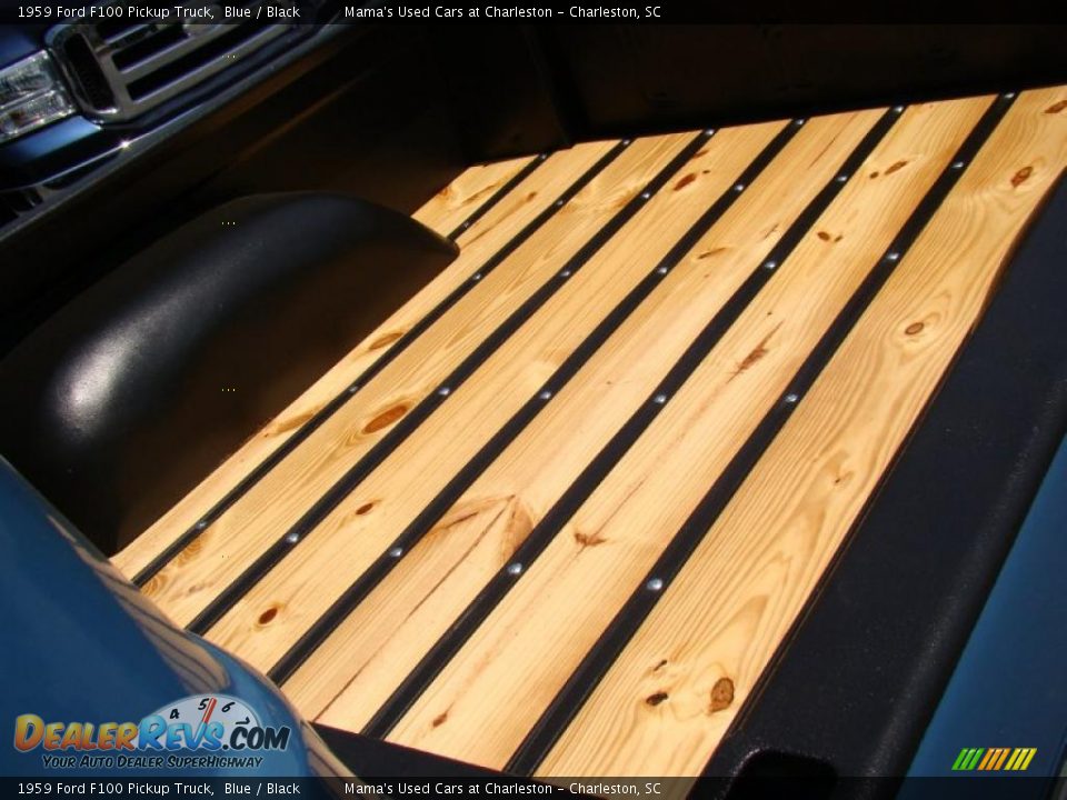 1959 Ford F100 Pickup Truck Blue / Black Photo #23