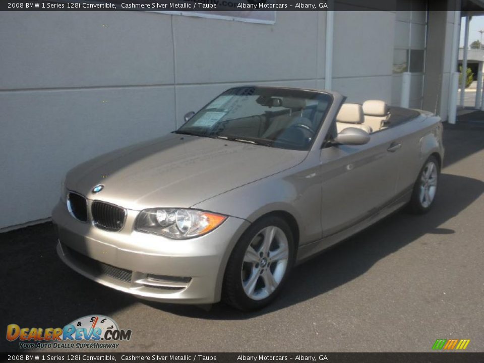 2008 BMW 1 Series 128i Convertible Cashmere Silver Metallic / Taupe Photo #2