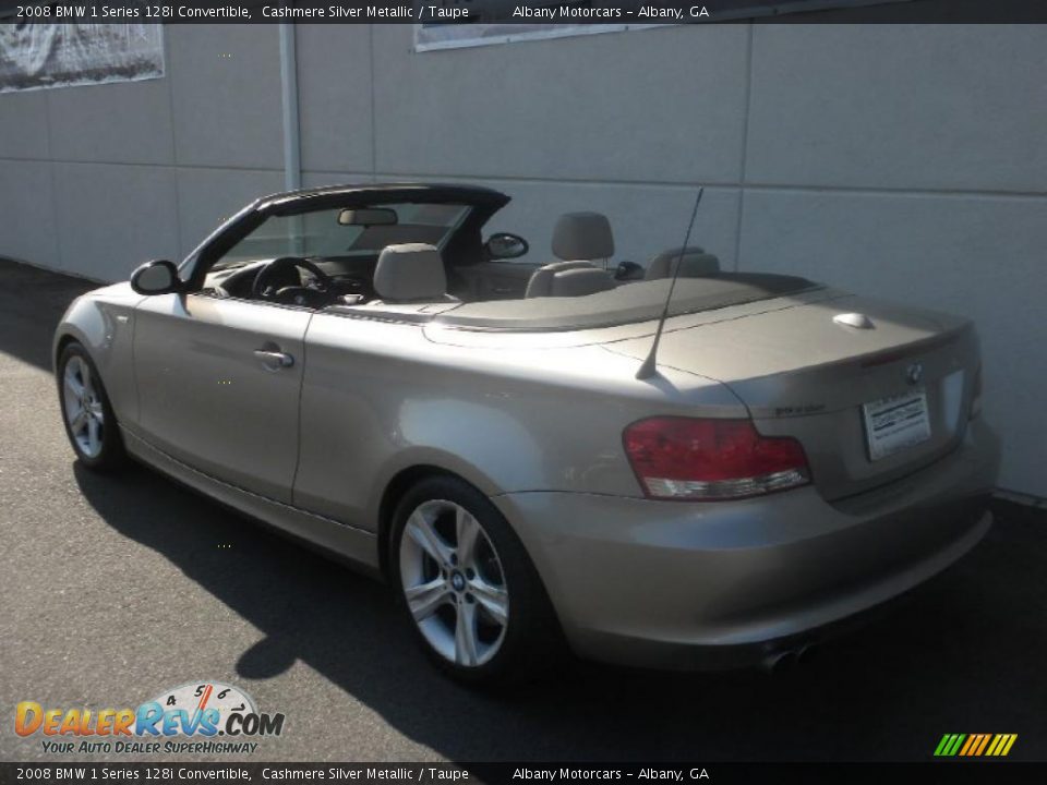 2008 BMW 1 Series 128i Convertible Cashmere Silver Metallic / Taupe Photo #3