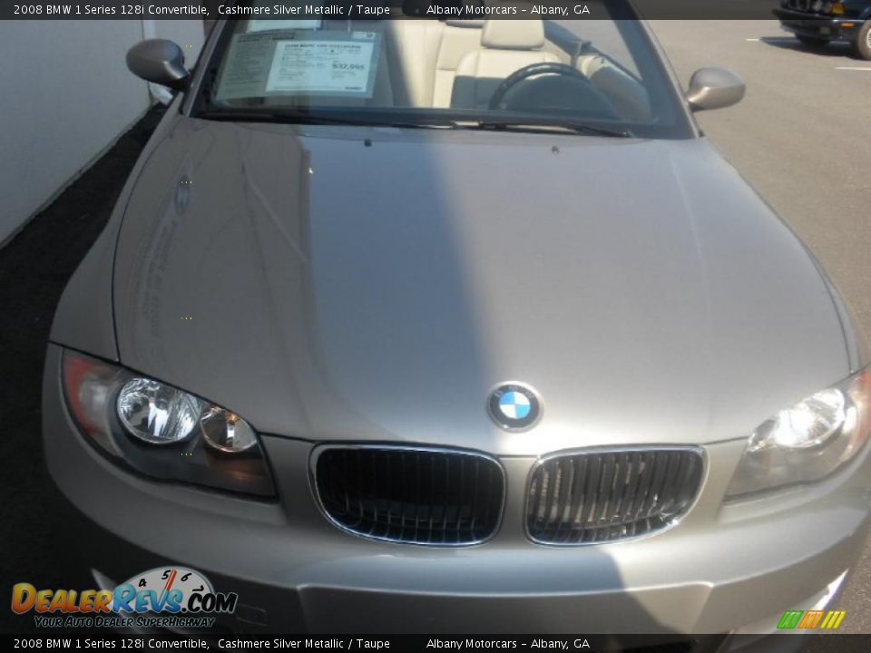 2008 BMW 1 Series 128i Convertible Cashmere Silver Metallic / Taupe Photo #18