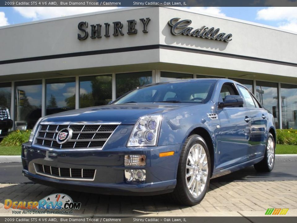 2009 Cadillac STS 4 V6 AWD Blue Diamond Tricoat / Cashmere Photo #1