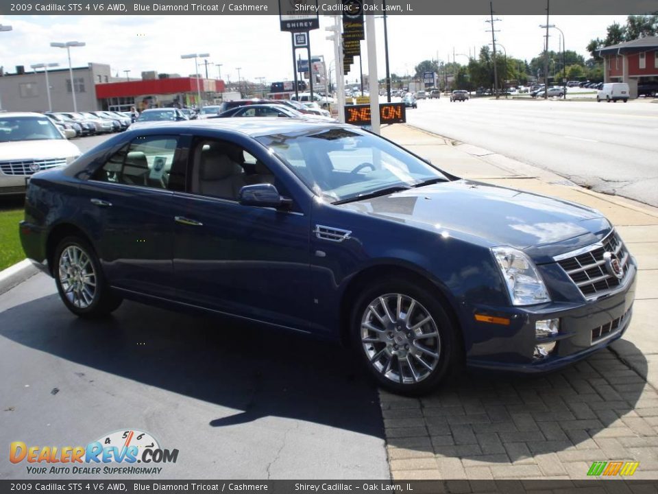 2009 Cadillac STS 4 V6 AWD Blue Diamond Tricoat / Cashmere Photo #3