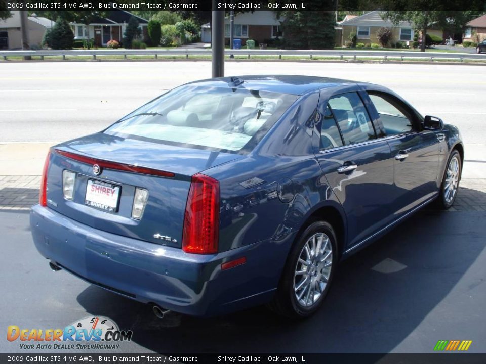 2009 Cadillac STS 4 V6 AWD Blue Diamond Tricoat / Cashmere Photo #4
