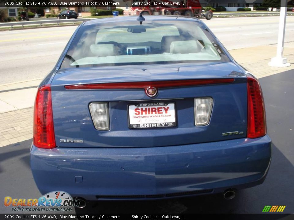 2009 Cadillac STS 4 V6 AWD Blue Diamond Tricoat / Cashmere Photo #5