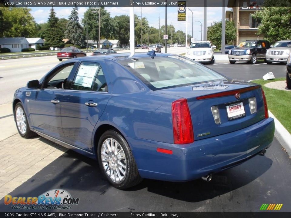 2009 Cadillac STS 4 V6 AWD Blue Diamond Tricoat / Cashmere Photo #6