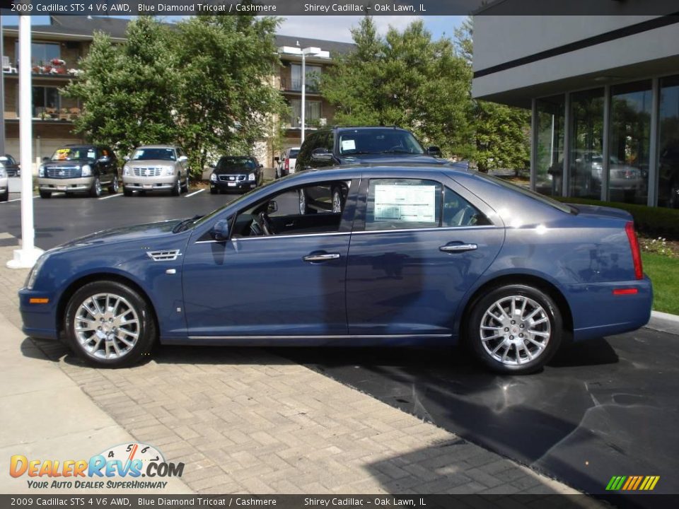 2009 Cadillac STS 4 V6 AWD Blue Diamond Tricoat / Cashmere Photo #7