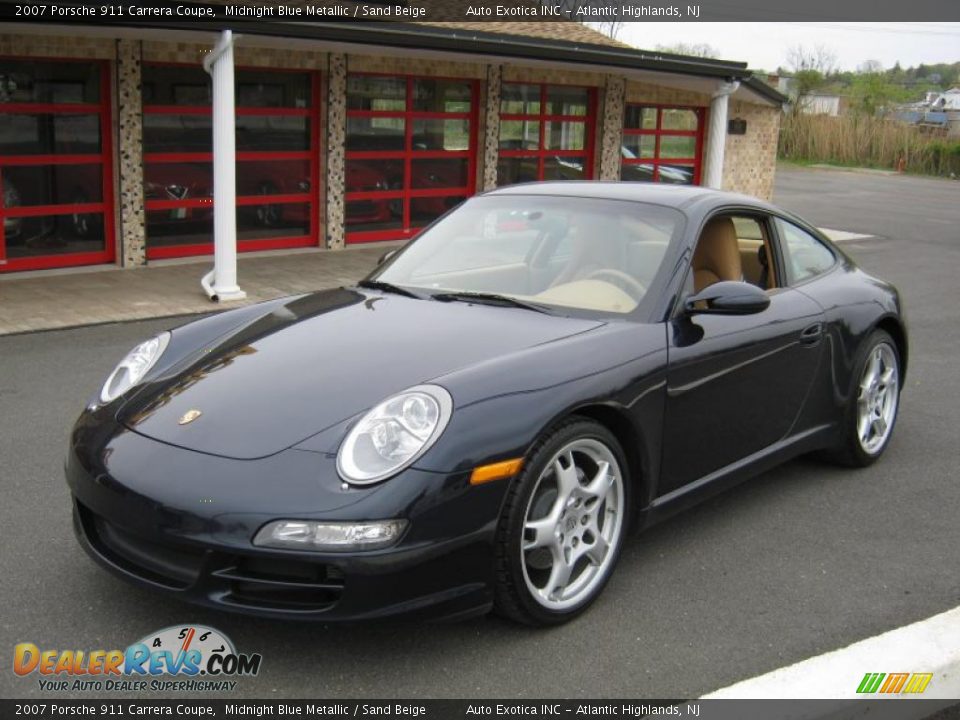 2007 Porsche 911 Carrera Coupe Midnight Blue Metallic / Sand Beige Photo #1