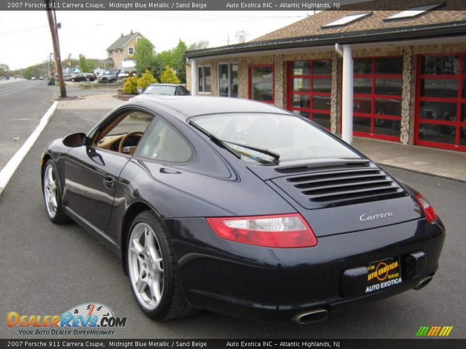 2007 Porsche 911 Carrera Coupe Midnight Blue Metallic / Sand Beige Photo #2