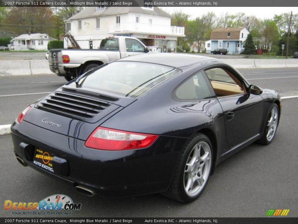 2007 Porsche 911 Carrera Coupe Midnight Blue Metallic / Sand Beige Photo #3